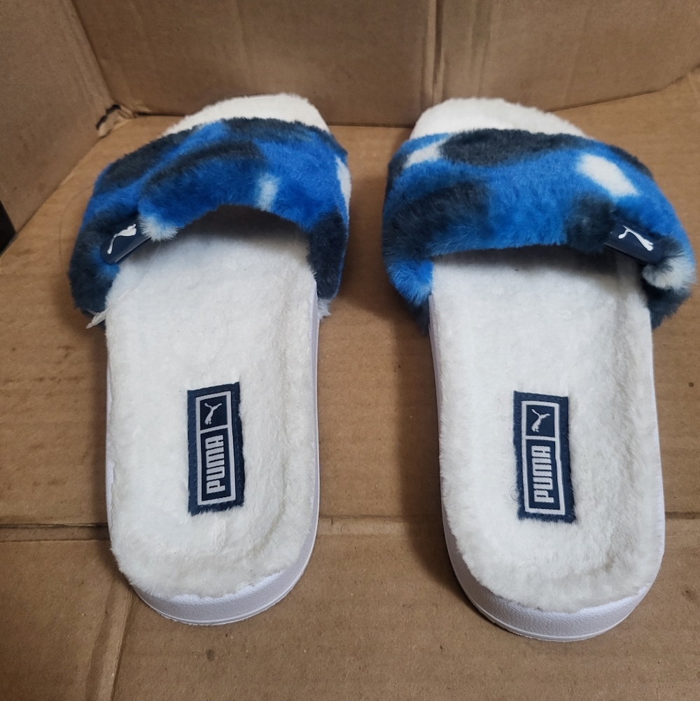 Puma Leadcat 2.0 Fluffy Tie-Dye Slide Sandals Women Size 7 NWOT - Picture 5 of 10